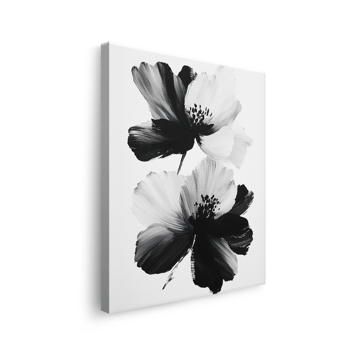 Set-3-Tablouri-Canvas-Flori-Abstracte-Pictura-Moderna-Alb-Negru-IPCVBST-25-Lateral