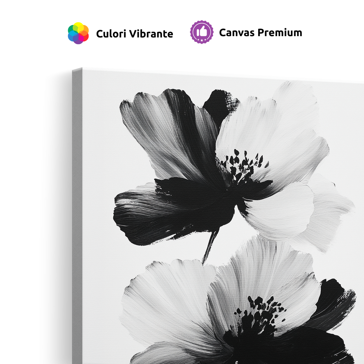 Tablou-Canvas-Duo-Floral-Abstract-Pictura-Moderna-Alb-Negru-IPCVBST-25-Detaliu