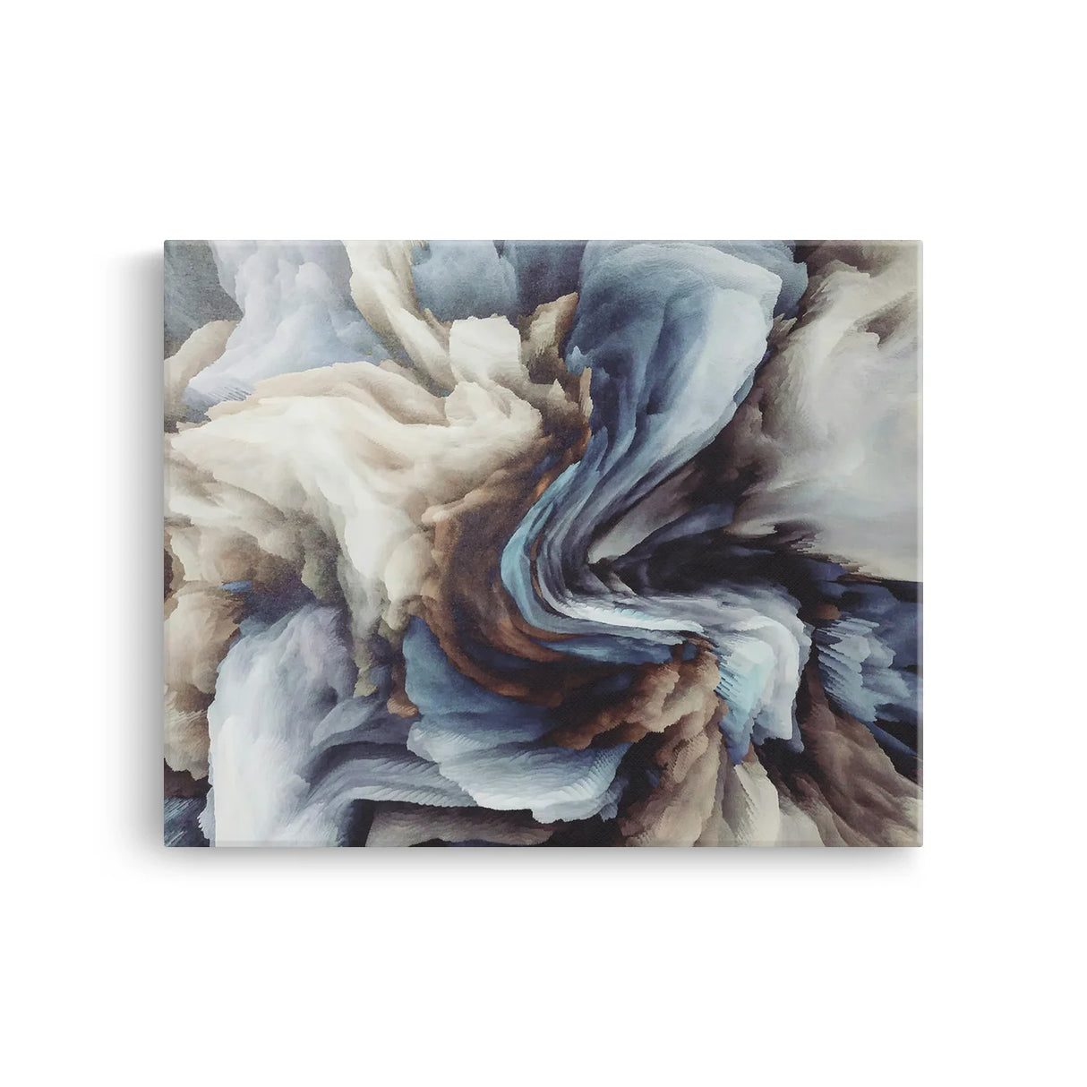Tablou Canvas Abstract Fluid Minimalist, Modern, Alb-Albastru