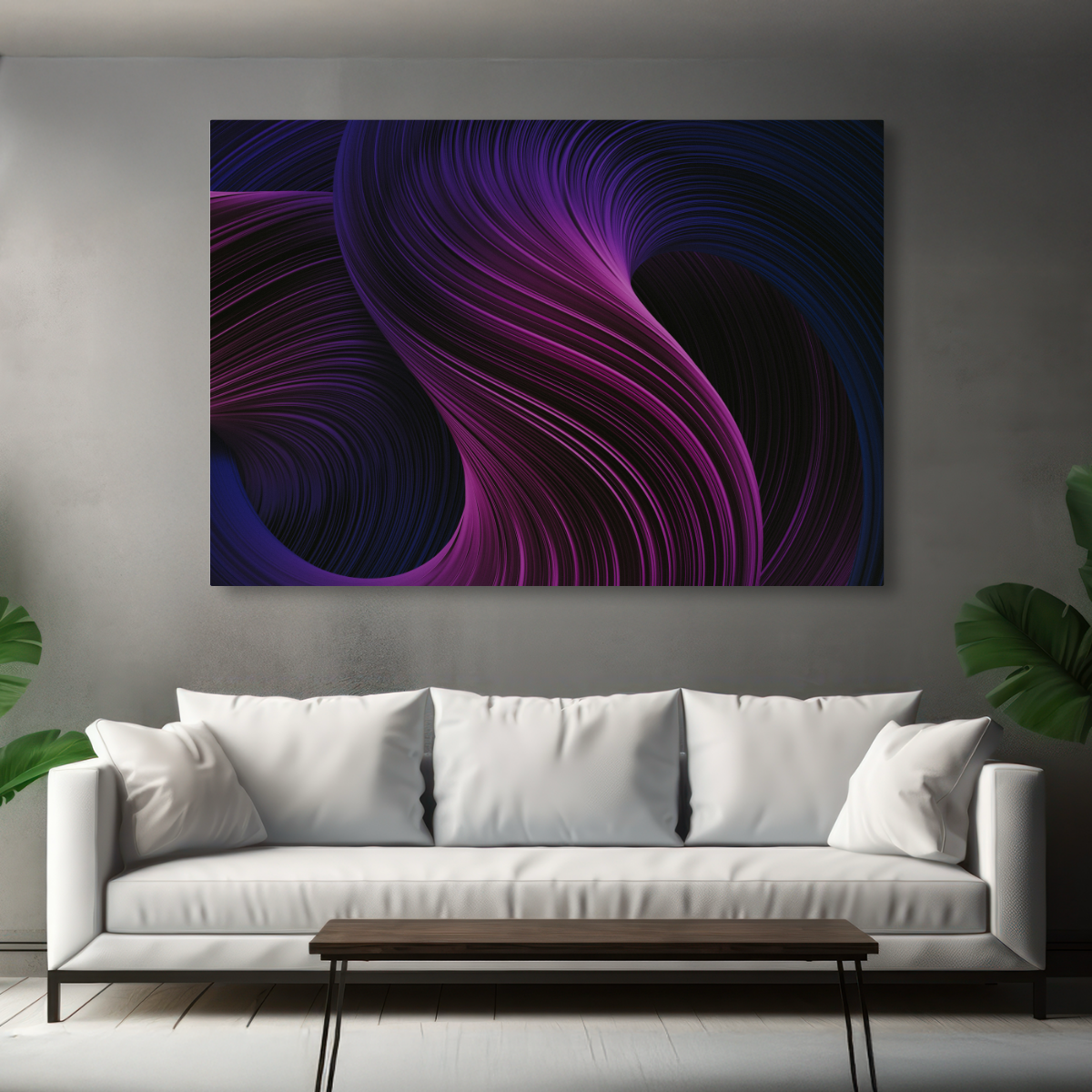 Tablou Canvas Abstract Mov Futuristic
