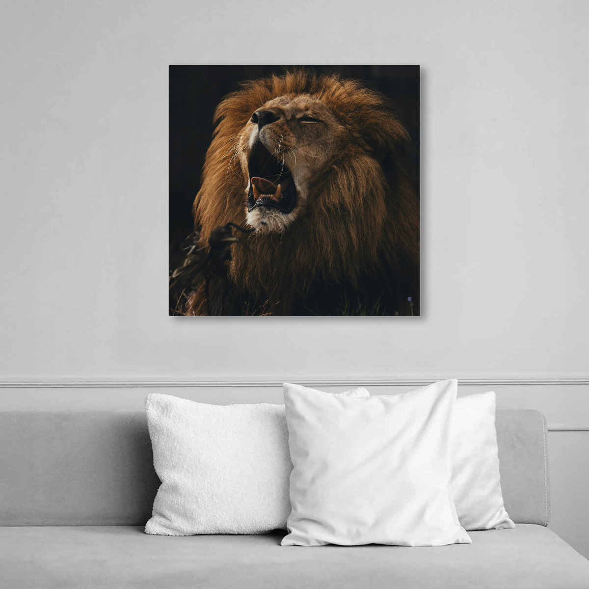 Tablou Canvas Animale Leu care rage