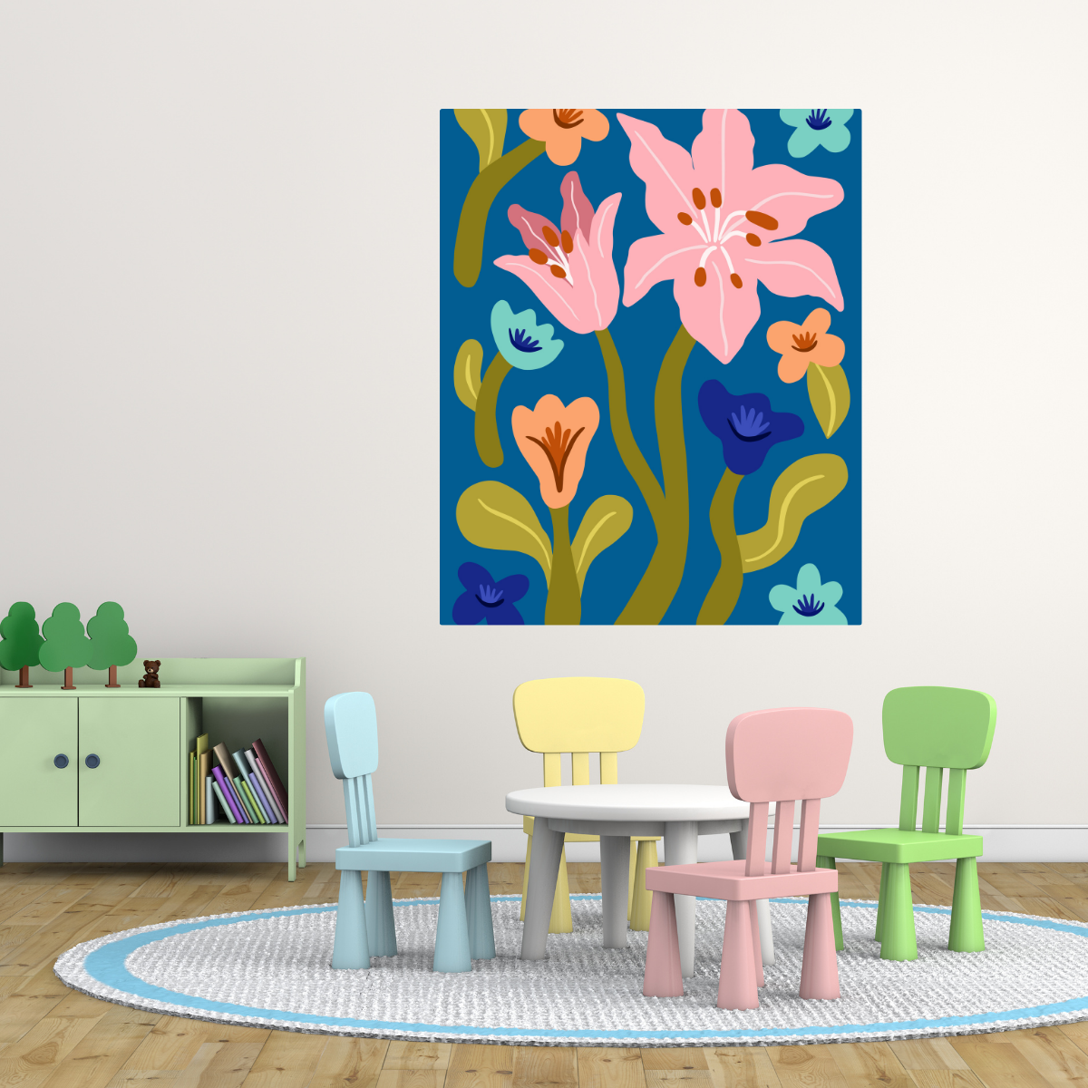 Tablou Canvas Copii Flori Desenate