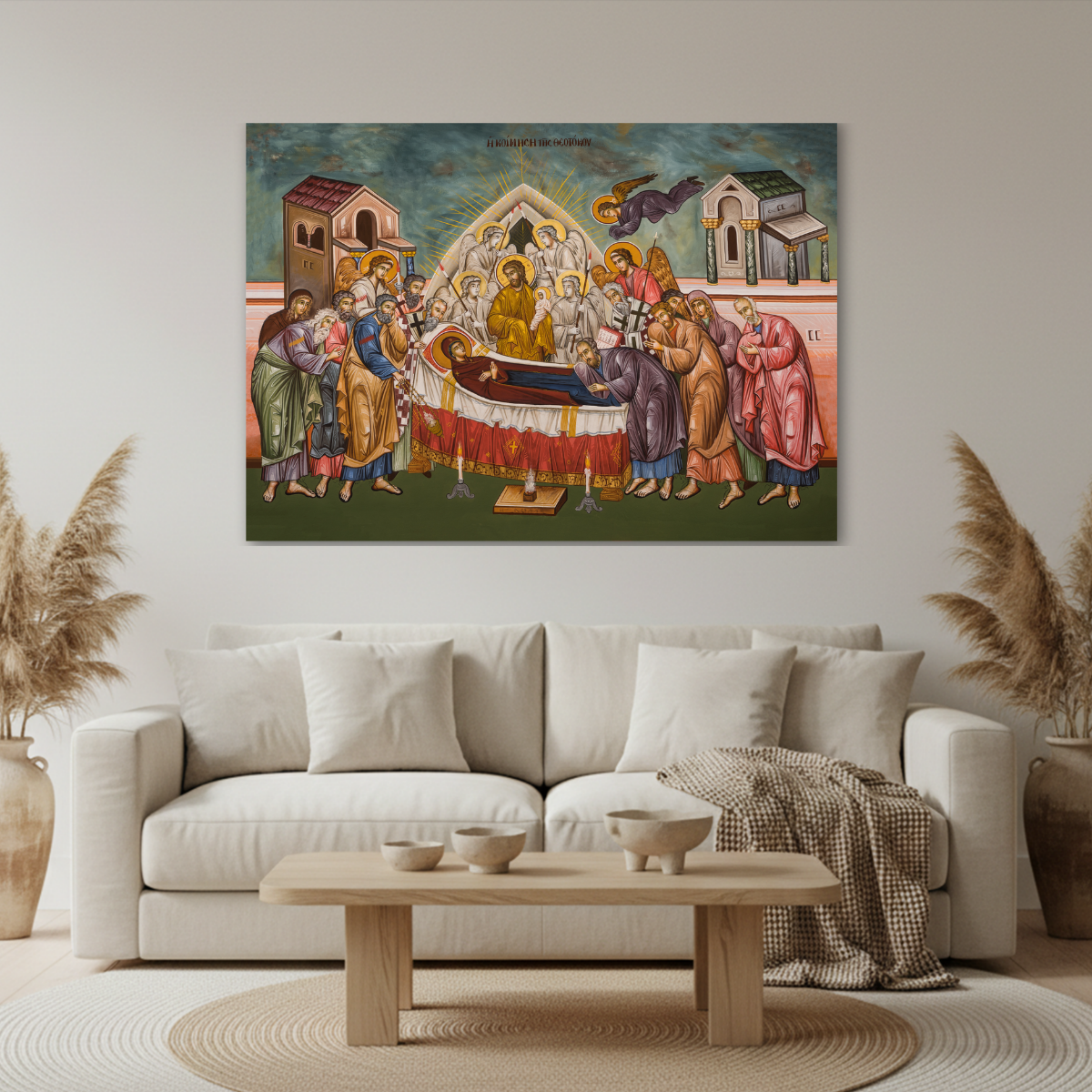 Tablou Canvas Icoană Adormirea Maicii Domnului - IPCVREL-522