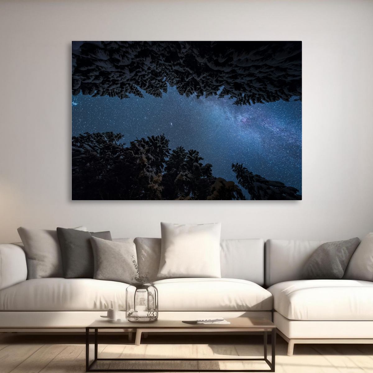 Tablou Canvas Natură Noapte în Pădure