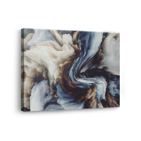 Tablou Canvas Abstract Fluid Minimalist, Modern, Alb-Albastru