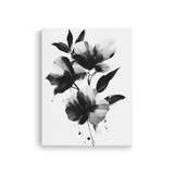 Tablou-Canvas-Compozitie-Florala-Expresiva-Pictura-Moderna-Alb-Negru-IPCVBST-24-Fata