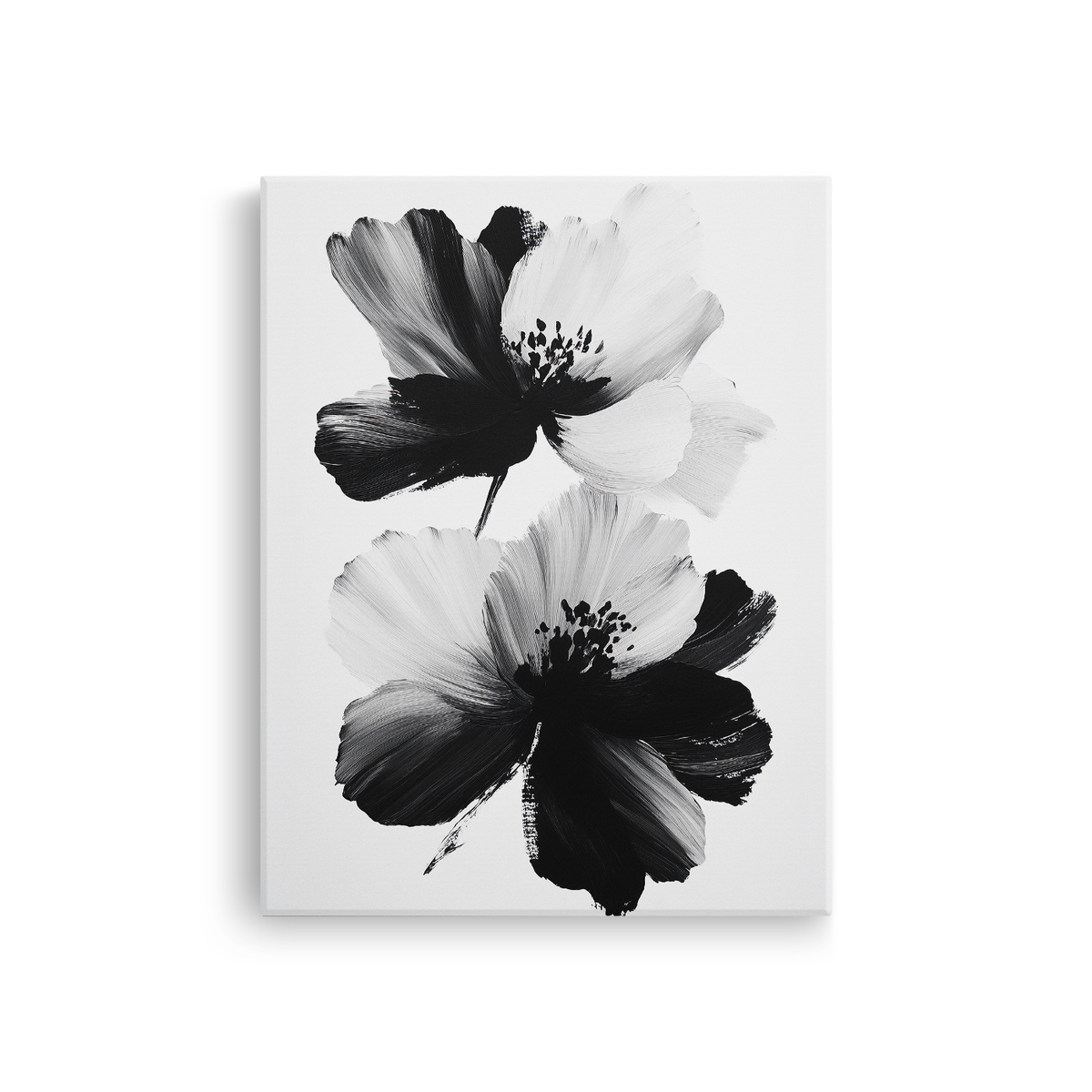 Tablou-Canvas-Duo-Floral-Abstract-Pictura-Moderna-Alb-Negru-IPCVBST-25-Fata