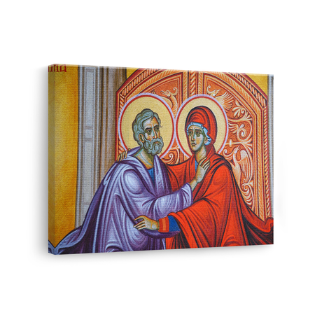 Tablou Canvas Icoană Sfântul Ioachim și Sfânta Anna, Părinții Sfintei Marii