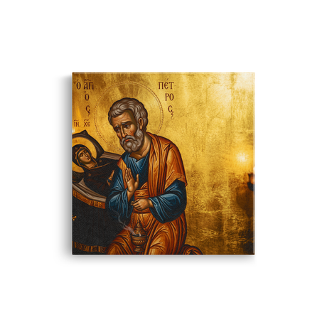 Tablou Canvas Icoană Sfântul Petru îngenunchiind în fața Fecioarei Maria