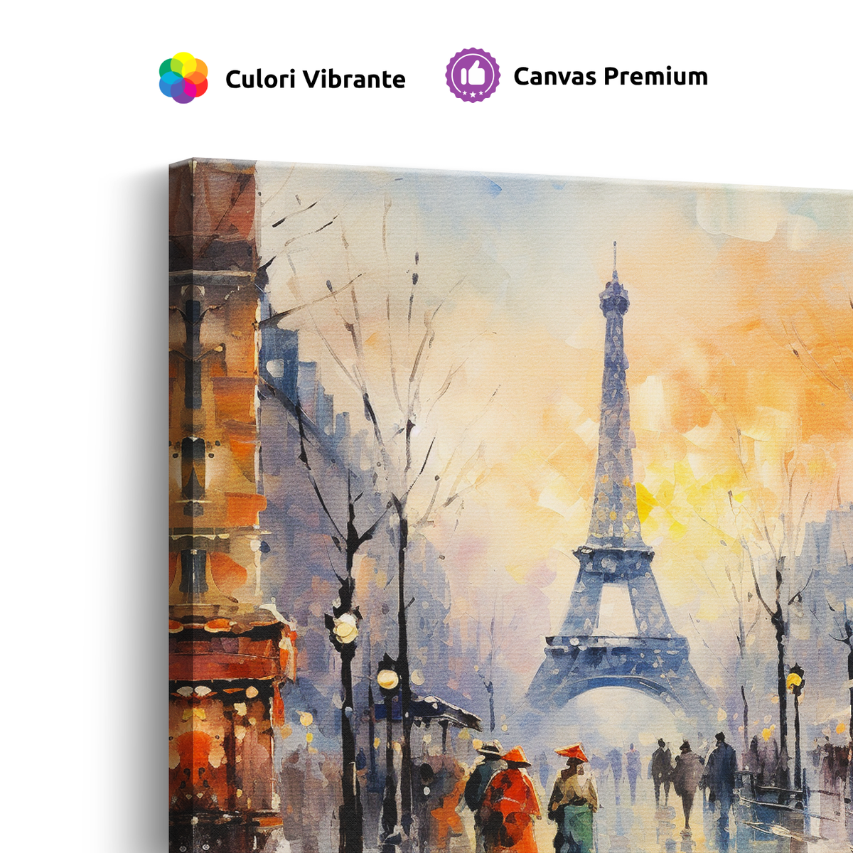 Tablou-Canvas-Peisaj-Romantic-cu-Turnul-Eiffel-Pictura-Portocaliu-Albastru-IPCVBST-3-Detaliu