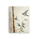 Tablou-Canvas-Randunele-in-Armonia-Naturii-Stil-Oriental-Bej-Verde-IPCVBST-17-Fata