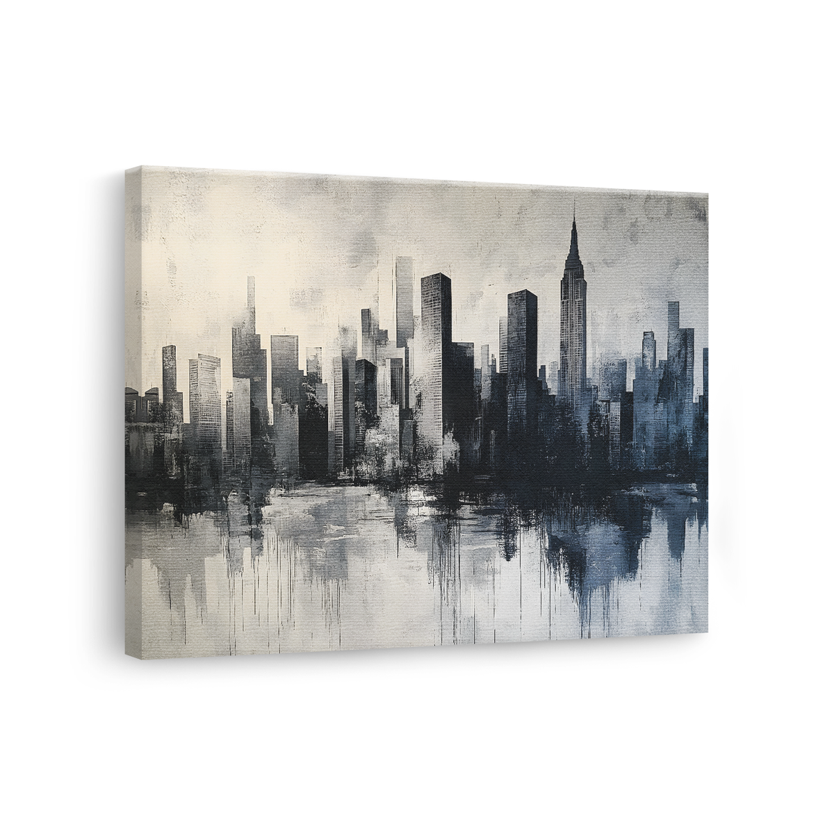 Tablou-Canvas-Reflexii-Urbane-Monocrome-Peisaj-Urban-Negru-Gri-IPCVBST-1-Lateral