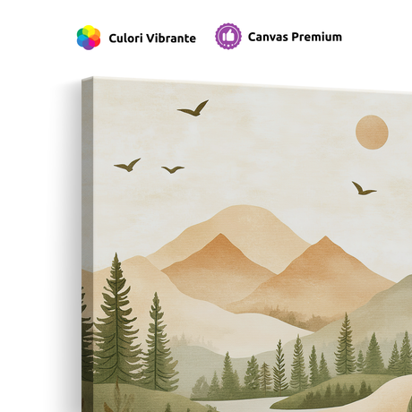 Tablou-Canvas-Serenitate-in-Natura-Stil-Japandi-Bej-Verde-IPCVBST-28-Detaliu