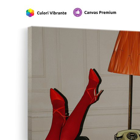 Tablou Canvas Vintage Red Lady
