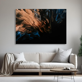 Tablou Canvas Abstract Albastru Auriu