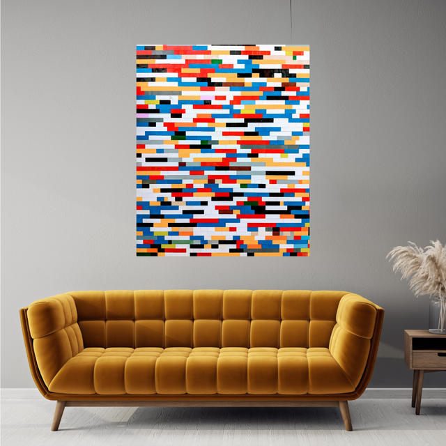 Tablou Canvas Abstract Cărămidă Multicolor