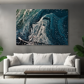 Tablou Canvas Abstract Interstelar Gri și Albastru
