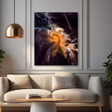 Tablou Canvas Abstract Interstelar Portocaliu