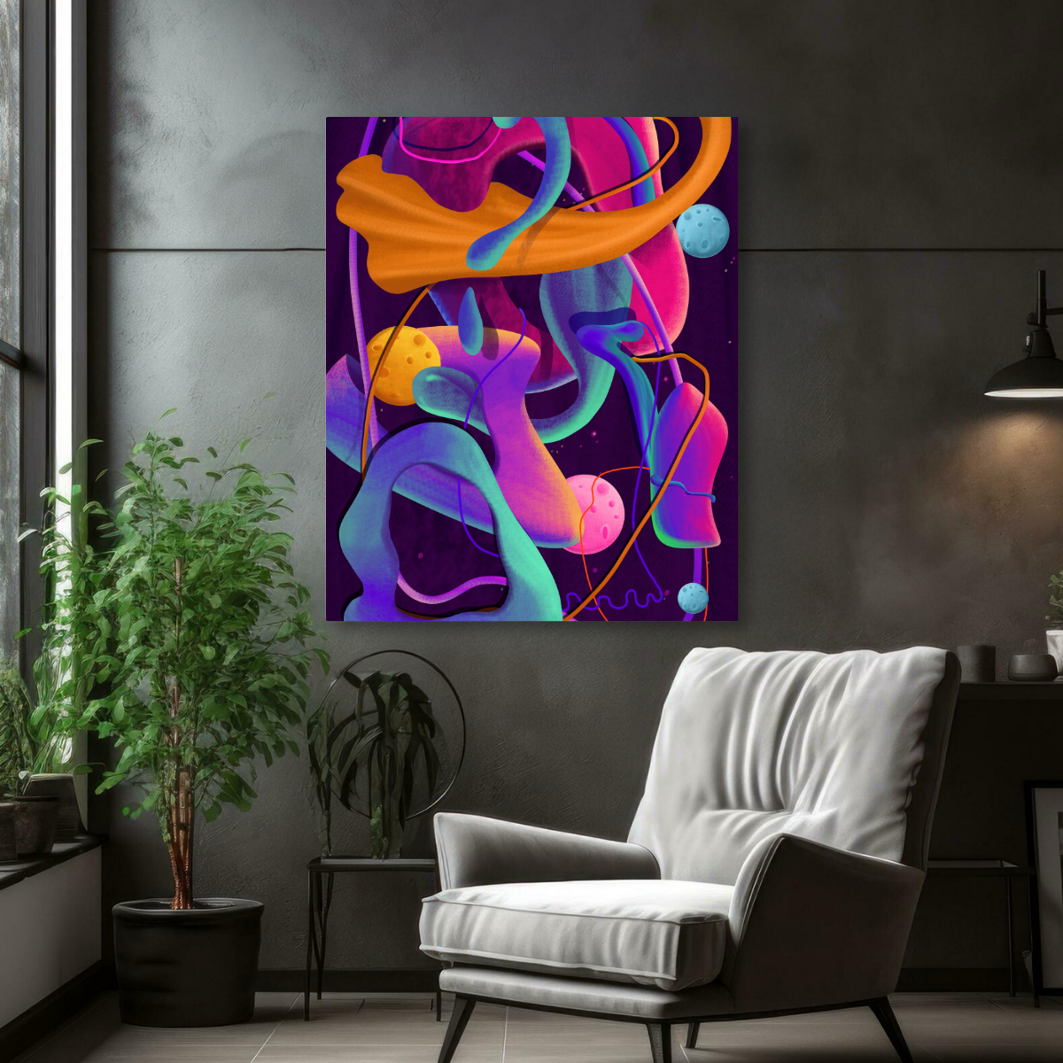 Tablou Canvas Abstract Multicolored Galaxy