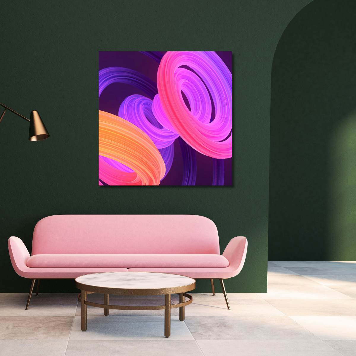 Tablou Canvas Abstract Roz IPCVABS-83
