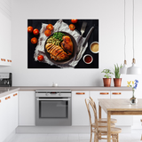 Tablou Canvas Alimente Cina Gătită Roșii și Carne IPCVALI-38