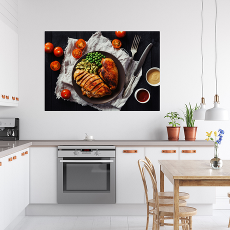 Tablou Canvas Alimente Cina Gătită Roșii și Carne IPCVALI-38