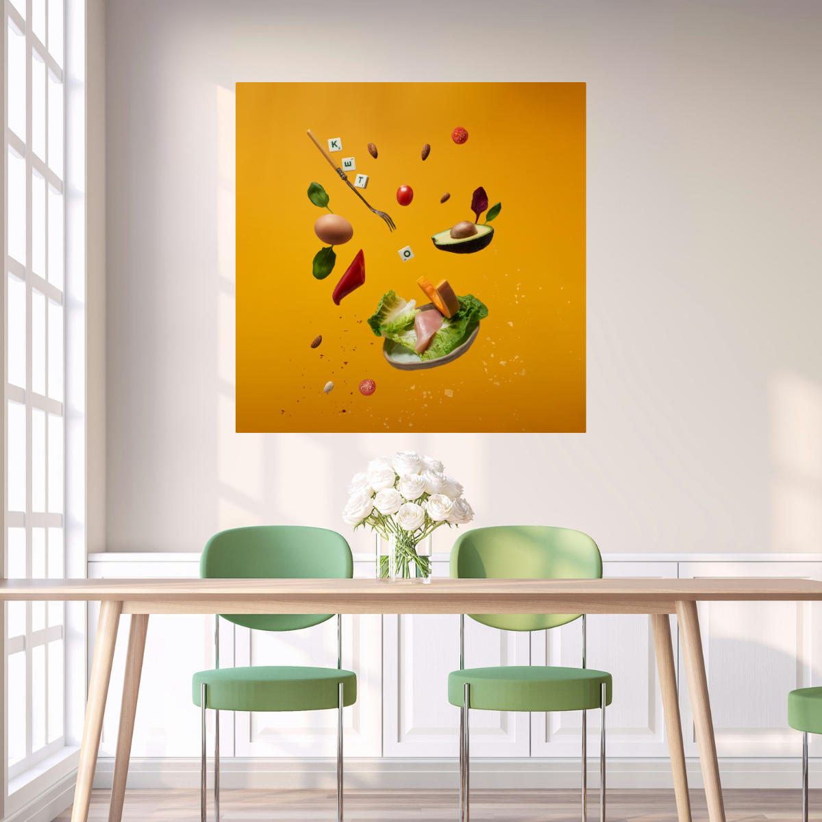 Tablou Canvas Alimente Farfurie cu Mâncare
