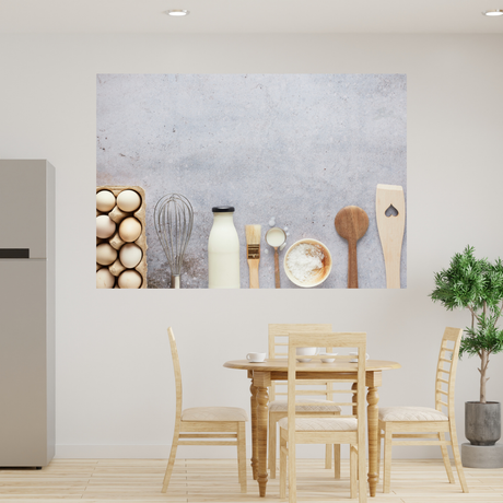 Tablou Canvas Alimente Ingrediente și Ustensile pentru Gătit 
