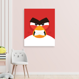 Tablou Canvas Angry Birds, Stil Cartoon pentru Copii, Roșu-Galben IPCVCOP-469