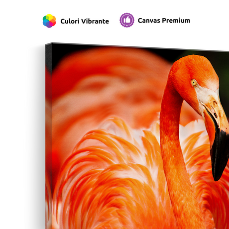 Tablou Canvas Animale Flamingo Roșu Portocaliu Aprins