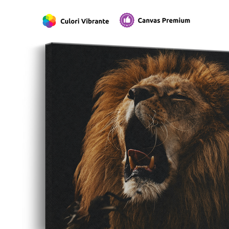 Tablou Canvas Animale Leu care Rage