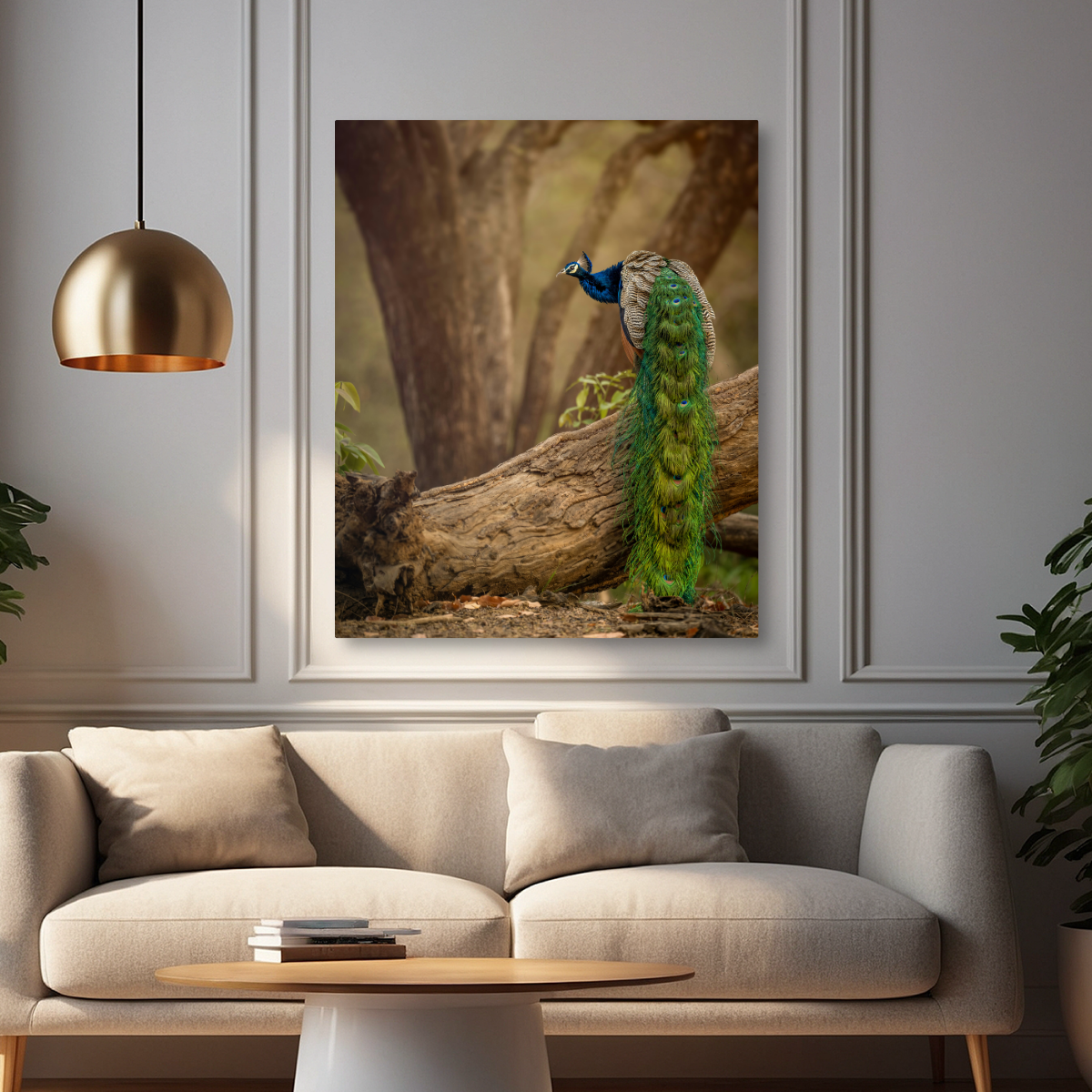 Tablou Canvas Animale Păun Sălbatic Verde
