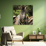 Tablou Canvas Animale Portret Zebră în Junglă