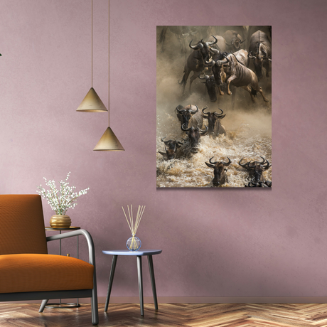 Tablou Canvas Animale Tauri în Râu 