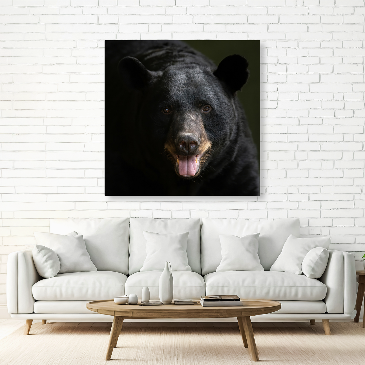 Tablou Canvas Animale Urs Negru în Habitat Natural