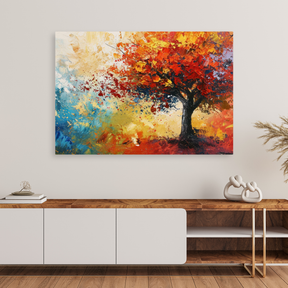 Tablou Canvas Armonia Culorilor de Toamnă, Pictură Abstractă, Multicolor IPCVBST-4 1