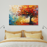 Tablou Canvas Armonia Culorilor de Toamnă, Pictură Abstractă, Multicolor IPCVBST-4 2
