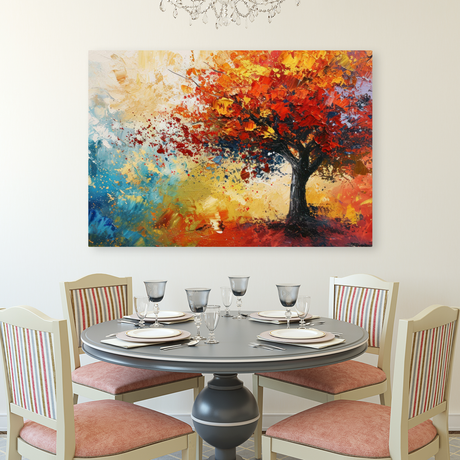 Tablou Canvas Armonia Culorilor de Toamnă, Pictură Abstractă, Multicolor IPCVBST-4 3