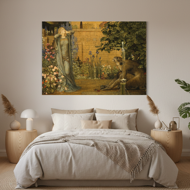 Tablou Canvas Artistic Femeie în Gri