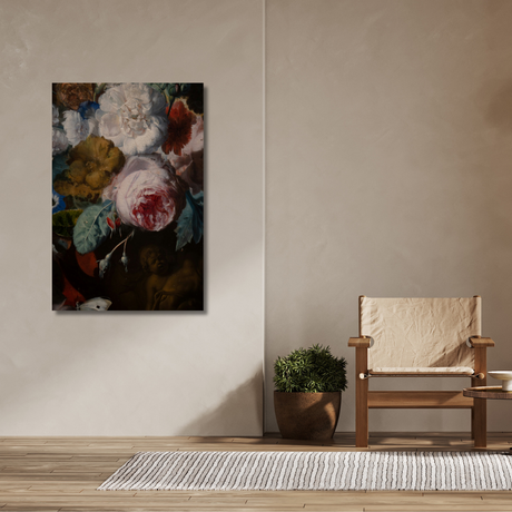 Tablou Canvas Artistic Flori de Iarnă