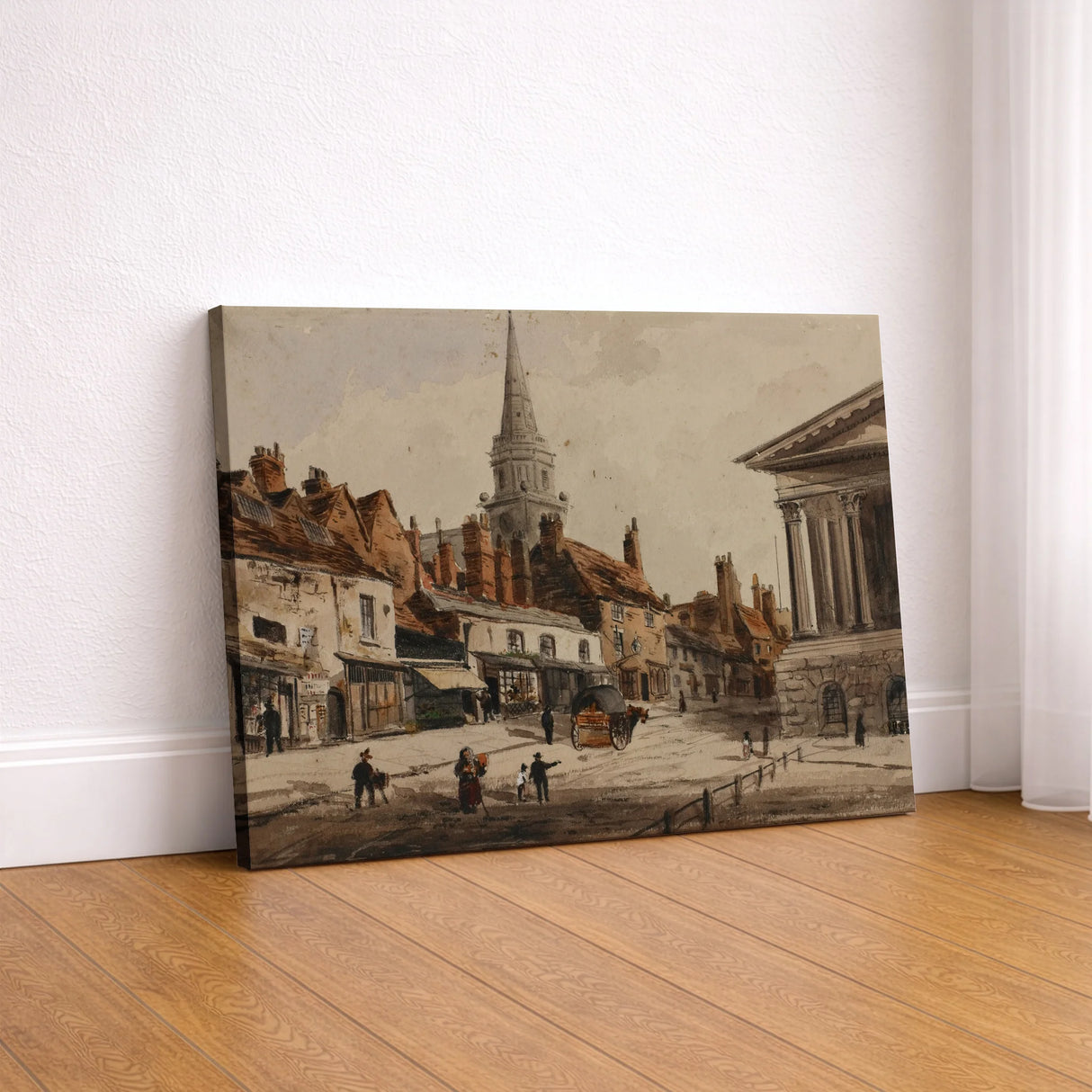 Tablou Canvas Biserica din Birmingham, Arhitectură Gotică, Maro-Bej