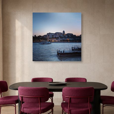 Tablou Canvas Catedrala din Helsinki Noaptea, Arhitectură Nordică, Albastru - IPCVCTY-580