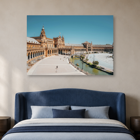 Tablou Canvas Coloane Antice Monumentale, Arhitectură Clasică, Sevilla, Spania, Bej-Maro - IPCVCTY-579