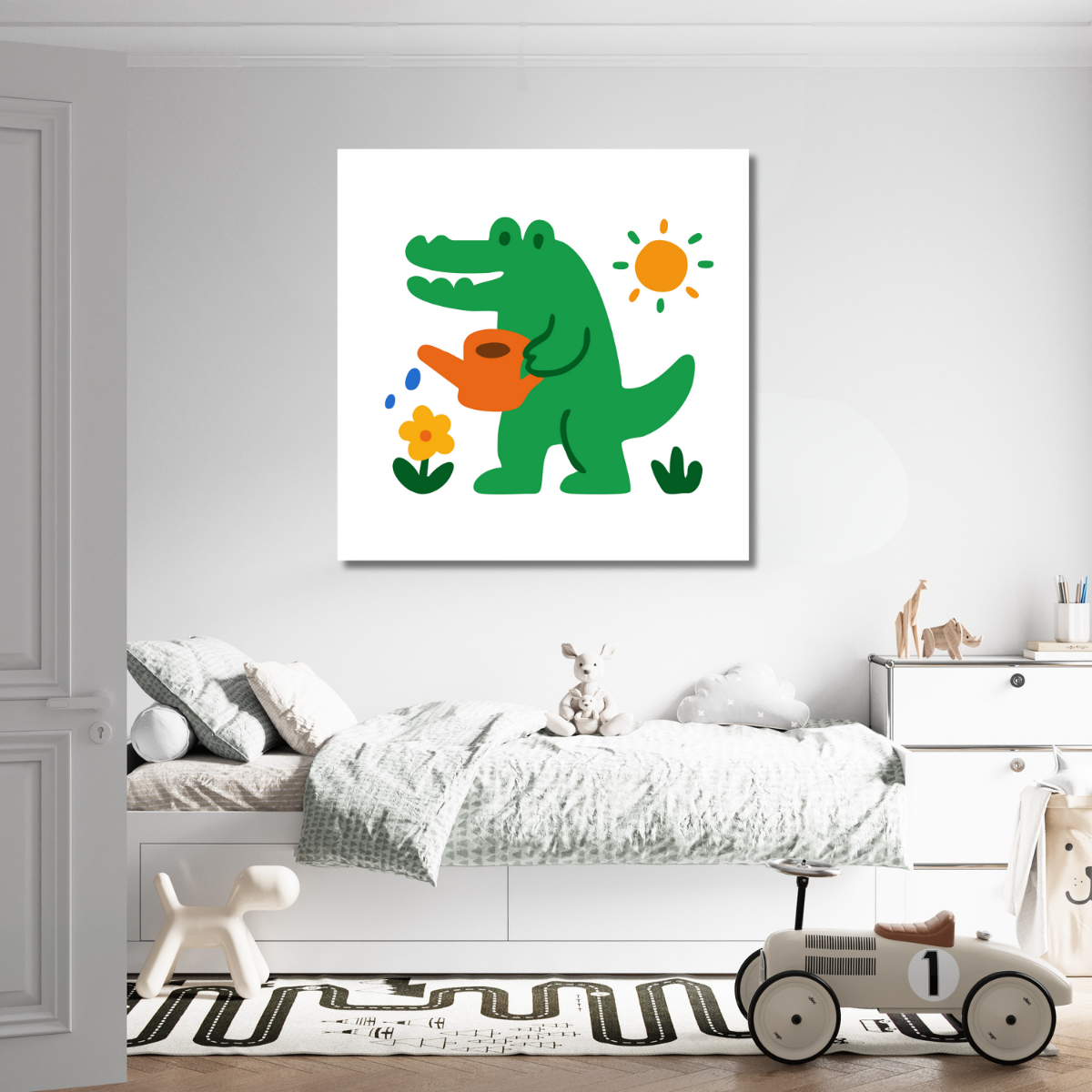 Tablou Canvas Copii Crocodilul Harnic