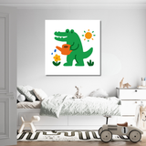 Tablou Canvas Copii Crocodilul Harnic