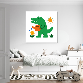 Tablou Canvas Copii Crocodilul Harnic