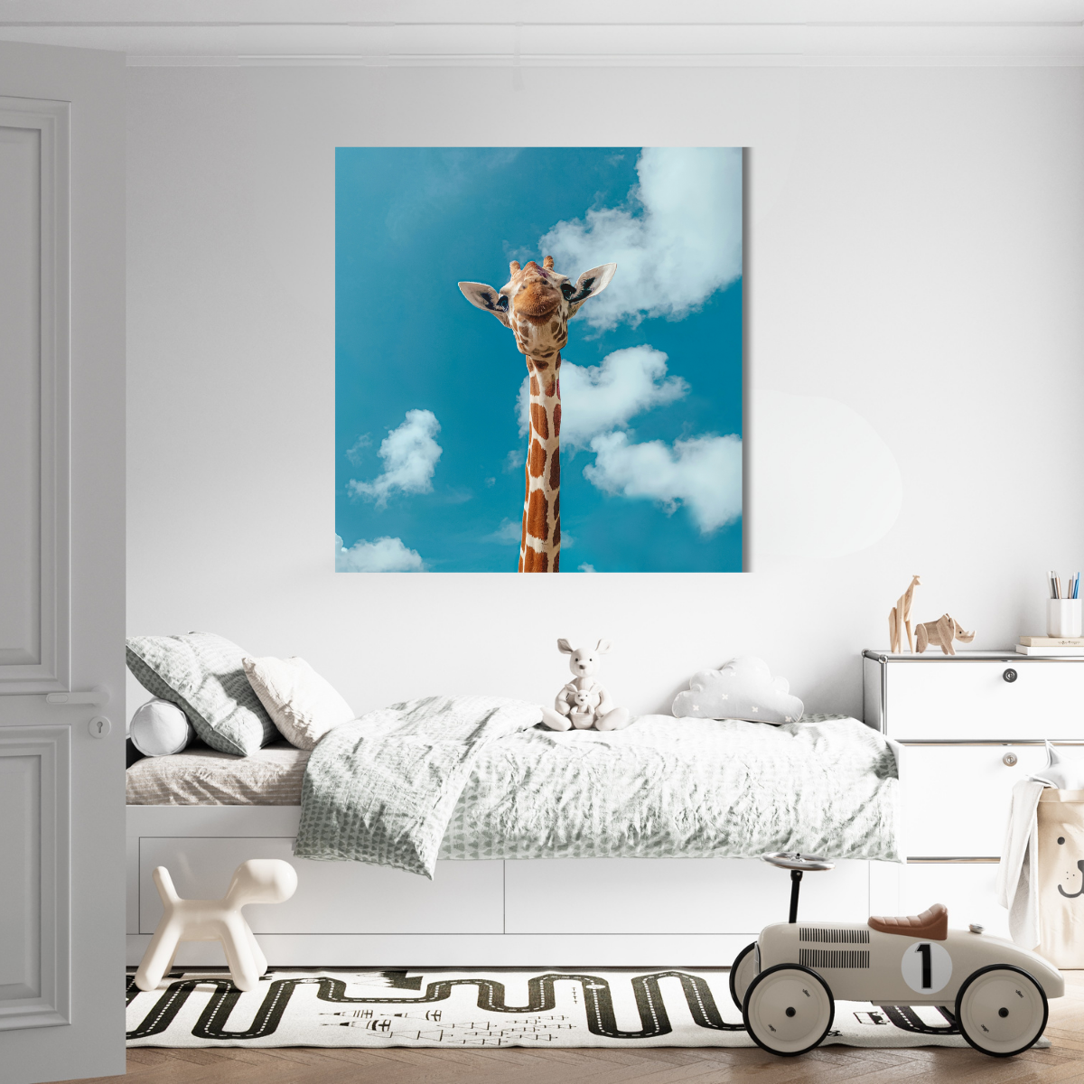 Tablou Canvas Copii Girafă Curioasă 