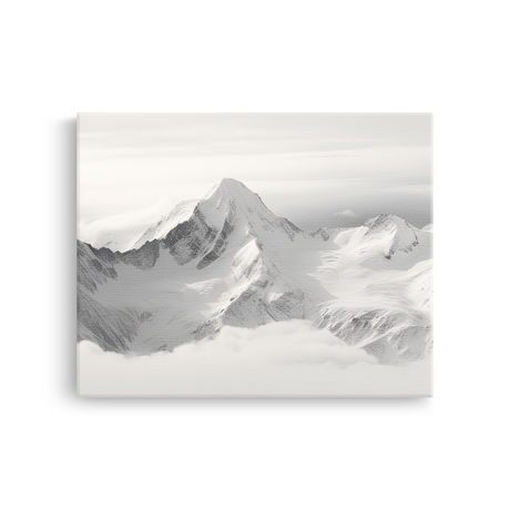 Tablou Canvas Creste Înghețate în Lumina Iernii - IPCVBW-549-2