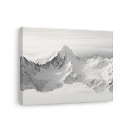 Tablou Canvas Creste Înghețate în Lumina Iernii - IPCVBW-549-3