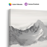 Tablou Canvas Creste Înghețate în Lumina Iernii - IPCVBW-549-4